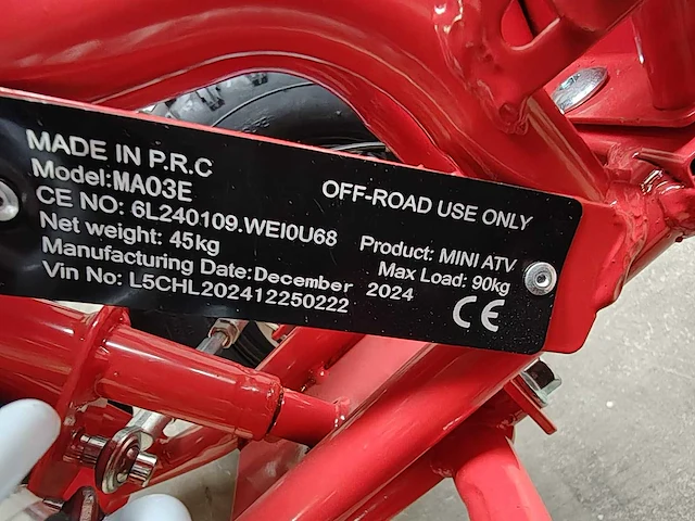 Kids quad ultra 800w red - afbeelding 9 van  13