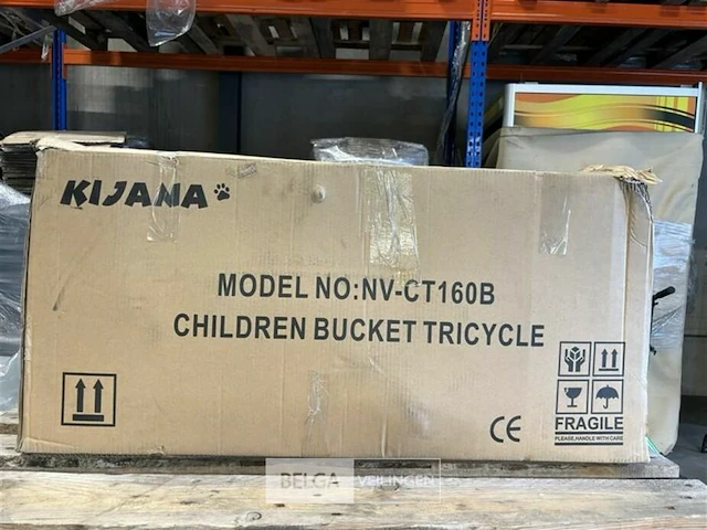 Kijana kinderbakfiets mini - roze - afbeelding 1 van  3
