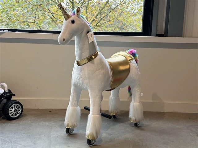 Kijana mechanisch paard voor kinderen - 5 tot 9 jaar - regenboog - afbeelding 1 van  5