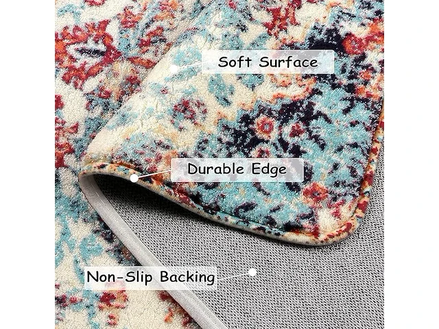 Kimode vintage vloerkleden voor de woonkamer 90 x 150 cm - afbeelding 3 van  4