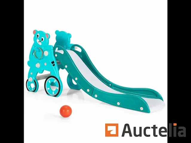 Kinder 3-in 1 glijbaan met basketbal hoepel - afbeelding 9 van  10