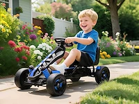 Kinder pedaalkart - blauw - afbeelding 1 van  8