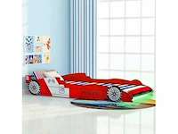 Kinder racewagen bed met led 90 x 200 cm rood - levering enkel in belgië