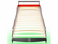 Kinder racewagen bed met led 90 x 200 cm rood - levering enkel in belgië - afbeelding 4 van  8