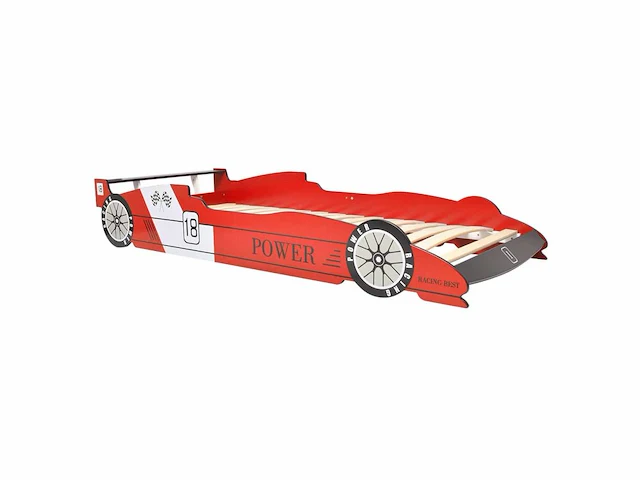 Kinder racewagen bed met led 90 x 200 cm rood - levering enkel in belgië - afbeelding 5 van  8