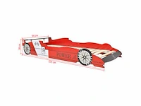 Kinder racewagen bed met led 90 x 200 cm rood - levering enkel in belgië - afbeelding 8 van  8