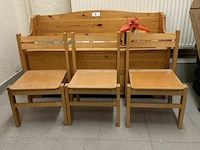 Kinderbank + 3 stoeltjes