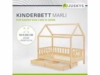 Kinderbed 90 x 200 cm met 2-delige bedstee - afbeelding 3 van  3