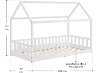 Kinderbed 90 x 200 cm met valbeveiliging - afbeelding 3 van  4