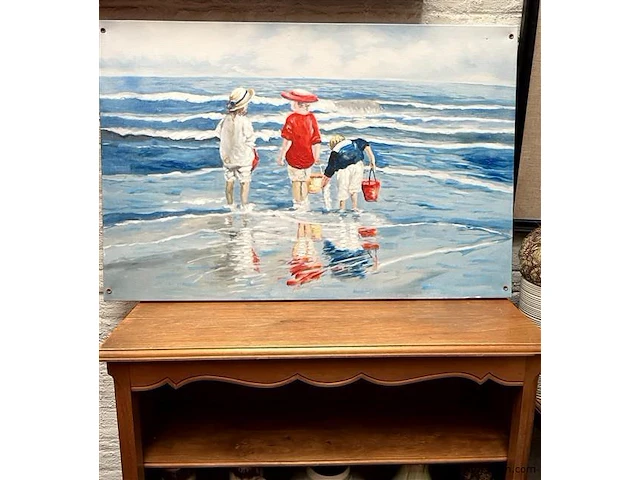 Kinderen aan zee h:60x90cm - afbeelding 1 van  1