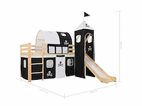 Kinderhoogslaper met glijbaan en ladder grenen 97x208 cm - levering alleen in belgië - afbeelding 6 van  6