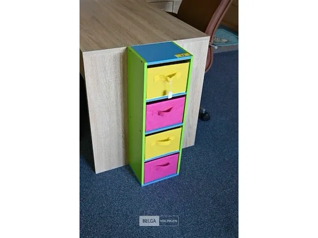 Kinderkamer kastje met 4 vakken 24x20x75 - afbeelding 1 van  2