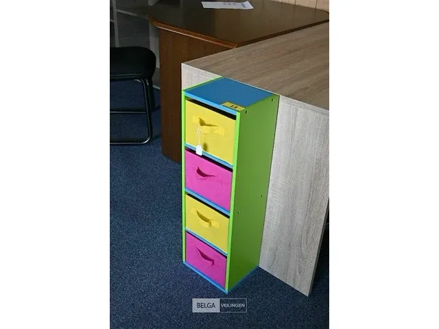 Kinderkamer kastje met 4 vakken 24x20x75 - afbeelding 2 van  2
