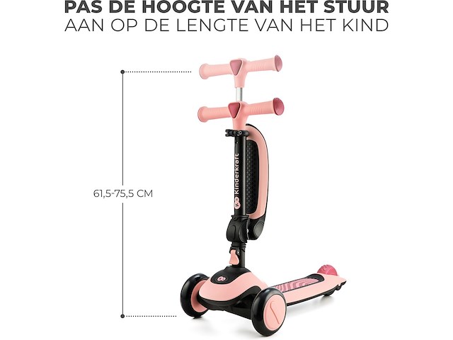 Kinderkraft halley 2-in-1 loopfiets en driewieler step - afbeelding 2 van  6