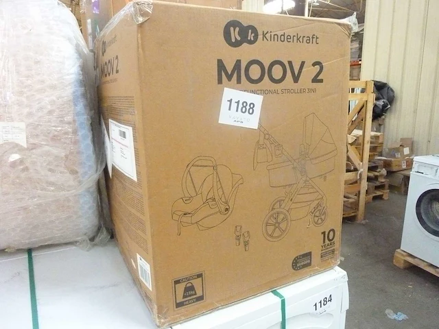 Kinderkraft moov 2 3-in-1 kinderwagen - zwart - afbeelding 10 van  10