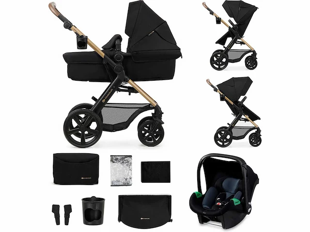 Kinderkraft moov 2 3-in-1 kinderwagen - zwart - afbeelding 2 van  10
