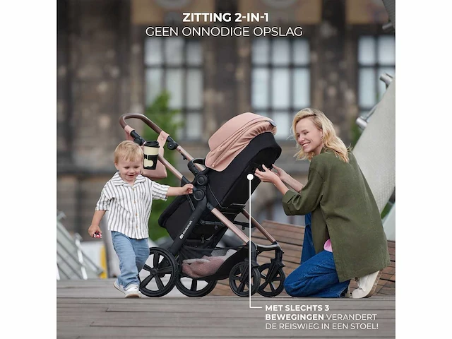 Kinderkraft moov 2 3-in-1 kinderwagen - zwart - afbeelding 5 van  10