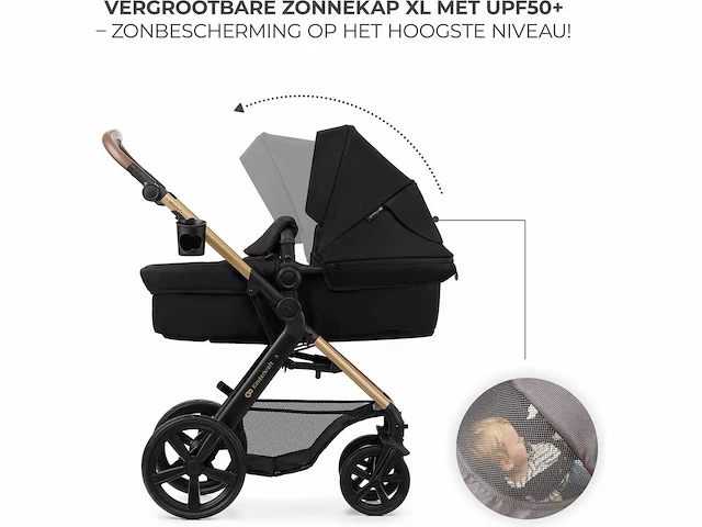 Kinderkraft moov 2 3-in-1 kinderwagen - zwart - afbeelding 7 van  10