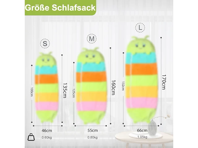 Kinderslaapzak rups - afbeelding 1 van  3