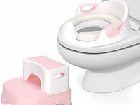 Kindertoiletbril met opstapje voor kinderen - afbeelding 1 van  3