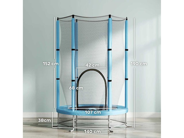 Kindertrampoline ø140 cm buitentrampoline - afbeelding 10 van  10