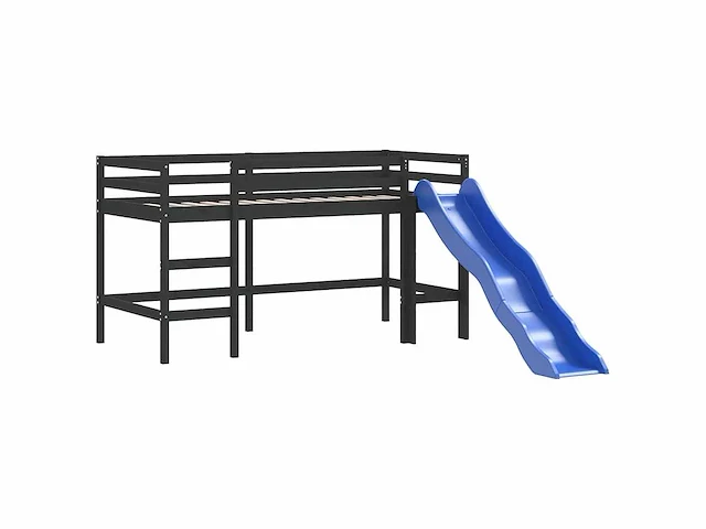 Kindertussenbed zonder matras met glijbaan 90x190 cm - afbeelding 6 van  10