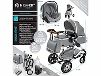 Kinderwagen 3 in 1 kinderwagen combo set compleet met reiswieg en kinderwagen sportzitje en reiswieg - afbeelding 7 van  11