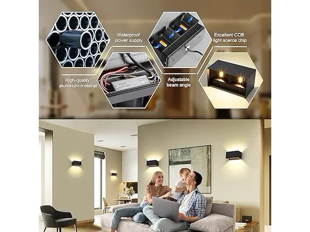 Kingwen wandlamp voor binnen - afbeelding 4 van  4