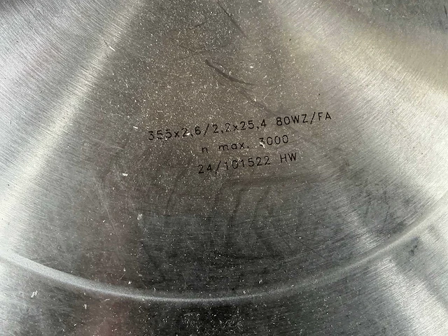 Kinkelder 355x2.6/2.zx25,4 80wz/fa zaagblad (4x) - afbeelding 2 van  7