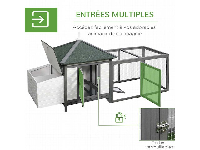 Kippenhok huisje multi-apparatuur baars helling - afbeelding 6 van  7