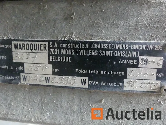 Kipwagen dubbelassig aluminium waroquier bi 27 - afbeelding 17 van  19