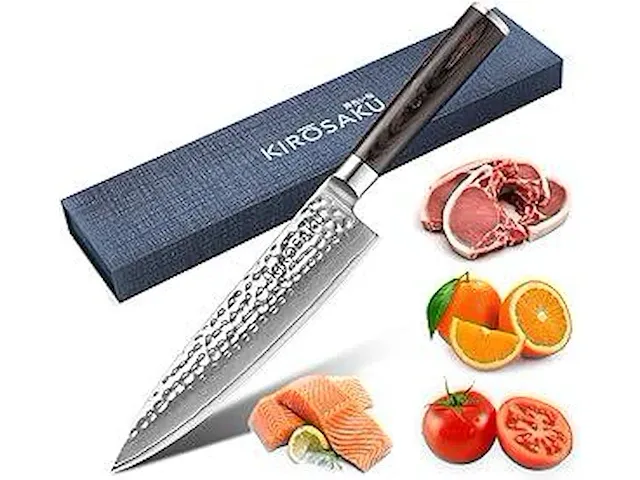 Kirosaku premium damascus mes 20 cm - afbeelding 1 van  4