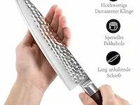 Kirosaku premium damascus mes 20 cm - afbeelding 3 van  4
