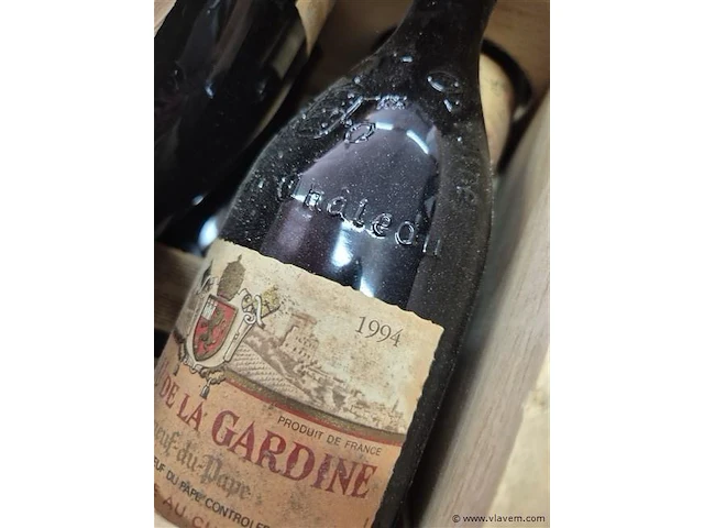 Kist 6 flessen chateau de la gardine 1994, kasteelwijn - afbeelding 5 van  5