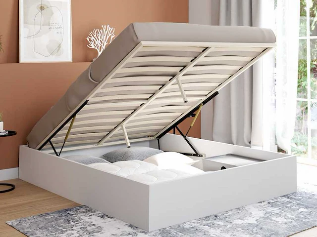 Kistbed 140x190 - wit met bedbodem - afbeelding 1 van  8