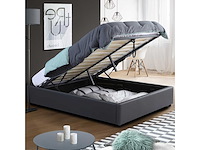 Kistbed 140x190cm met bedbodem - pvc grijs - afbeelding 2 van  8