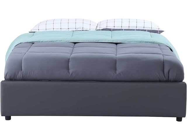 Kistbed 140x190cm met bedbodem - pvc grijs - afbeelding 4 van  8