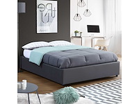 Kistbed 140x190cm met bedbodem - pvc grijs - afbeelding 5 van  8