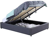 Kistbed 140x190cm met bedbodem - pvc grijs - afbeelding 7 van  8