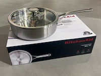 Kitchenaid sautépan 24cm full inox - afbeelding 1 van  3