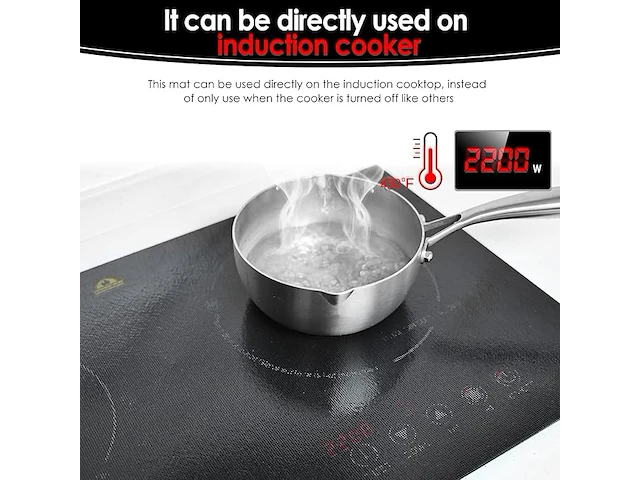 Kitchenraku grote inductie-beschermingsmat - afbeelding 4 van  4