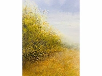Klaas julsing - landschap met klaprozen - acryl op doek - afbeelding 8 van  13