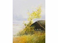 Klaas julsing - landschap met klaprozen - acryl op doek - afbeelding 12 van  13
