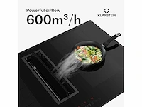 Klarstein chef - fusion down air system inductiekookplaat + downair afzuigkap - zwart - afbeelding 4 van  15
