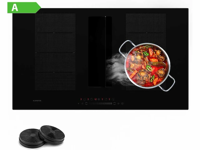 Klarstein chef - fusion down air system inductiekookplaat + downair afzuigkap - zwart - afbeelding 8 van  15