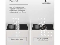 Klarstein chef - fusion down air system inductiekookplaat + downair afzuigkap - zwart - afbeelding 10 van  15