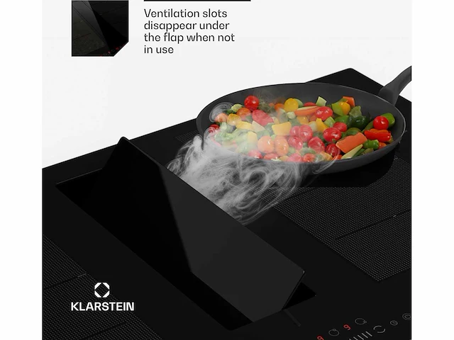 Klarstein chef - fusion down air system inductiekookplaat + downair afzuigkap - zwart - afbeelding 13 van  15
