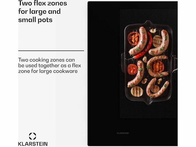 Klarstein chef - fusion down air system inductiekookplaat + downair afzuigkap - zwart - afbeelding 14 van  15