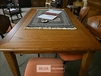 Klassieke verlengbare eetkamer tafel en 5 stoelen - afbeelding 7 van  7