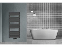 Klea - design - klea sintra design handdoekradiator middenonderaansluiting 1600x600mm 860 watt geborsteld mat zwart